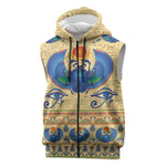 Ancient Egypt Scarab Beetle Sleeveless Zip Hoodie - African Pride
