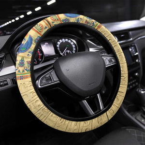 Ancient Egypt Scarab Beetle Steering Wheel Cover