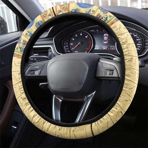 Ancient Egypt Scarab Beetle Steering Wheel Cover