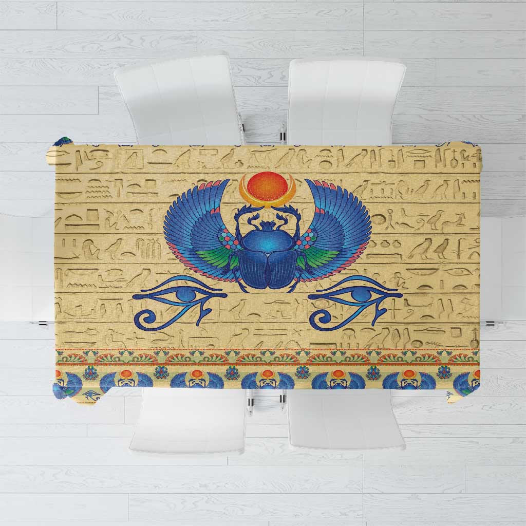 Ancient Egypt Scarab Beetle Tablecloth