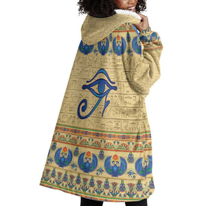 Ancient Egypt Scarab Beetle Wearable Blanket Hoodie