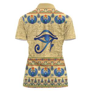 Ancient Egypt Scarab Beetle Women Polo Shirt