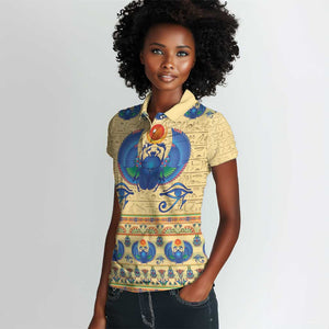 Ancient Egypt Scarab Beetle Women Polo Shirt