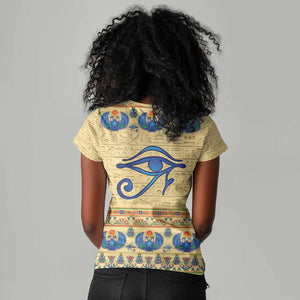 Ancient Egypt Scarab Beetle Women V-Neck T-Shirt