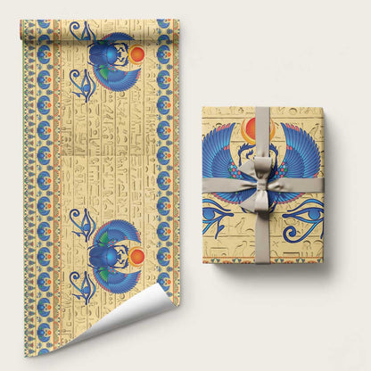 Ancient Egypt Scarab Beetle Wrapping Paper - African Pride