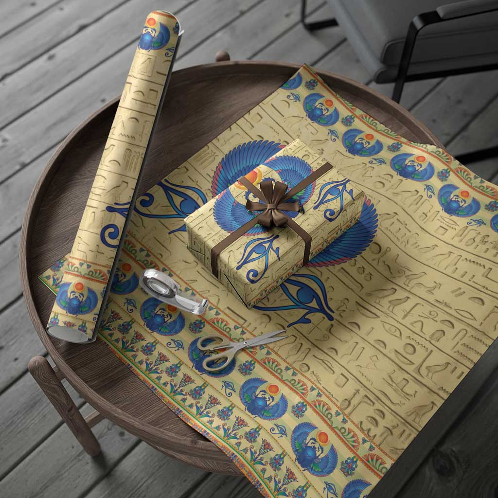 Ancient Egypt Scarab Beetle Wrapping Paper - African Pride