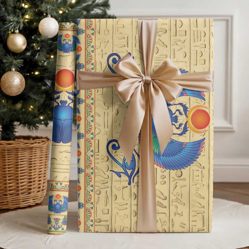 Ancient Egypt Scarab Beetle Wrapping Paper - African Pride
