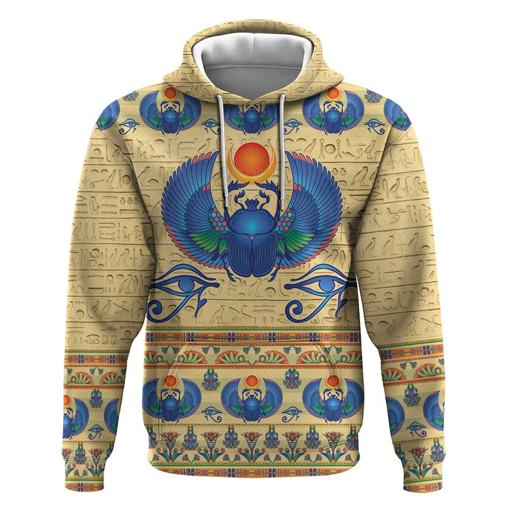Ancient Egypt Scarab Beetle Zip Hoodie