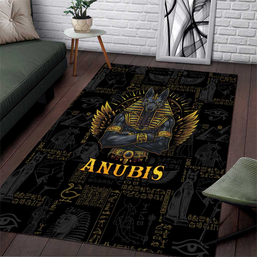 Anubis Egyptian God of Death Area Rug