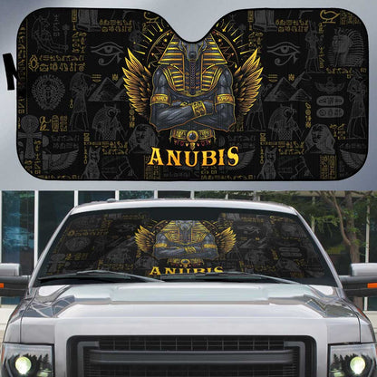 Anubis Egyptian God of Death Auto Sun Shade