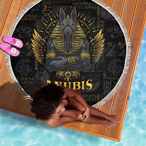 Anubis Egyptian God of Death Beach Blanket