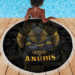 Anubis Egyptian God of Death Beach Blanket