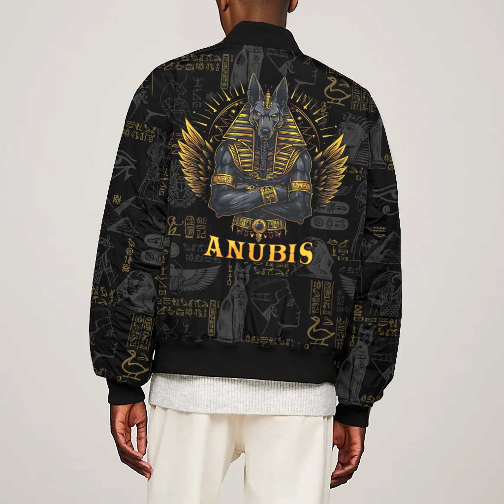 Anubis Egyptian God of Death Bomber Jacket