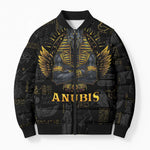 Anubis Egyptian God of Death Bomber Puffer Jacket