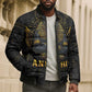 Anubis Egyptian God of Death Bomber Puffer Jacket