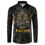 Anubis Egyptian God of Death Button Sweatshirt