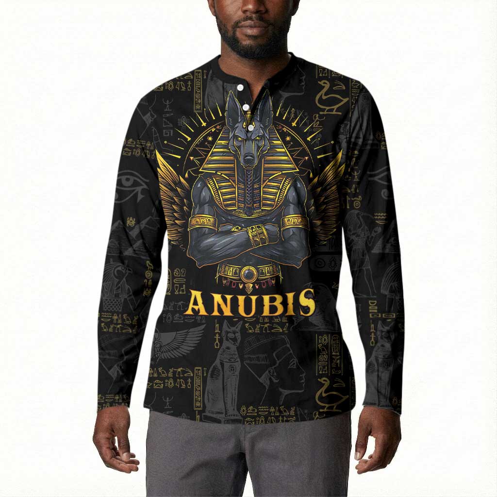 Anubis Egyptian God of Death Button Sweatshirt