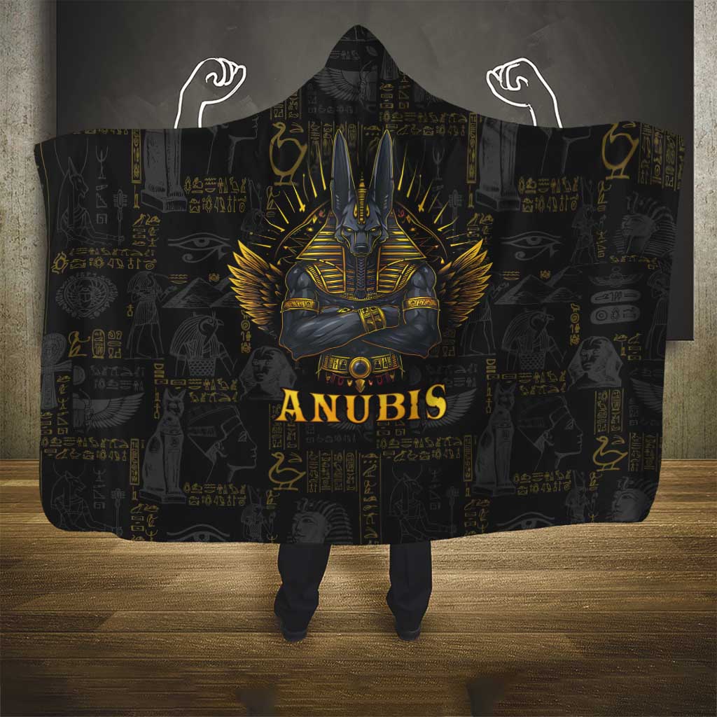 Anubis Egyptian God of Death Hooded Blanket