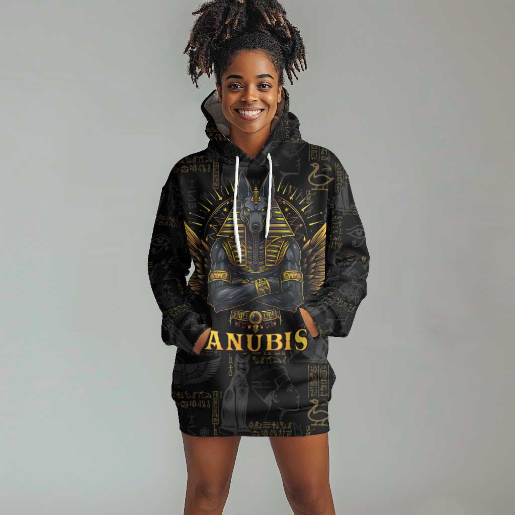 Anubis Egyptian God of Death Hoodie Dress