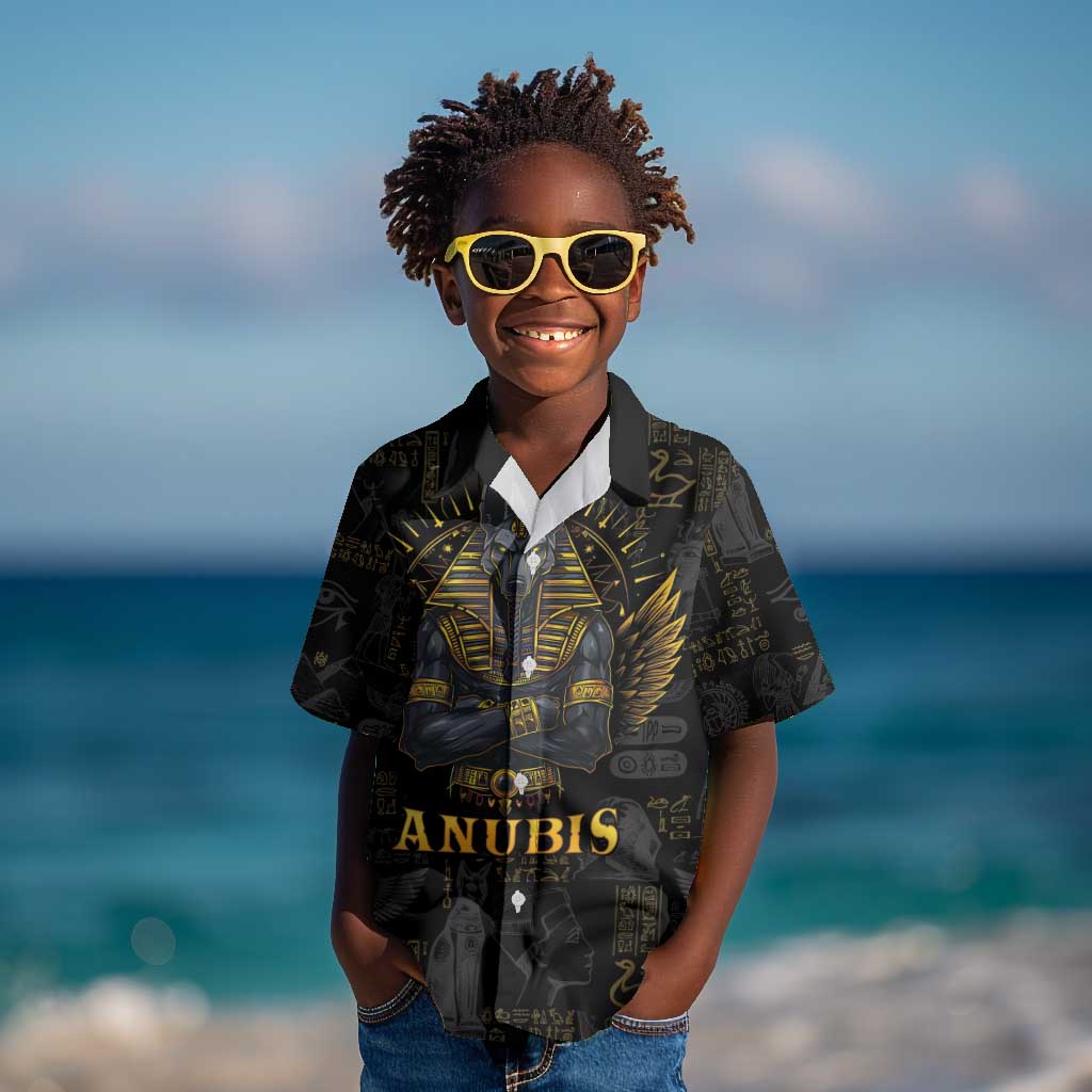 Anubis Egyptian God of Death Kid Hawaiian Shirt