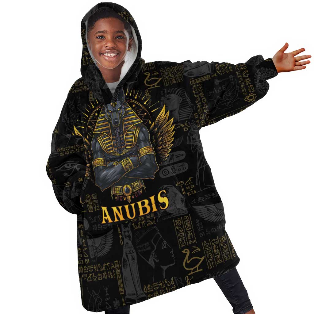 Anubis Egyptian God of Death Kid Wearable Blanket Hoodie