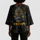 Anubis Egyptian God of Death Kimono Sleeve Blouse