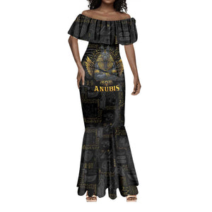 Anubis Egyptian God of Death Mermaid Dress