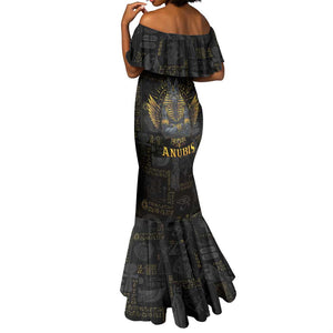 Anubis Egyptian God of Death Mermaid Dress