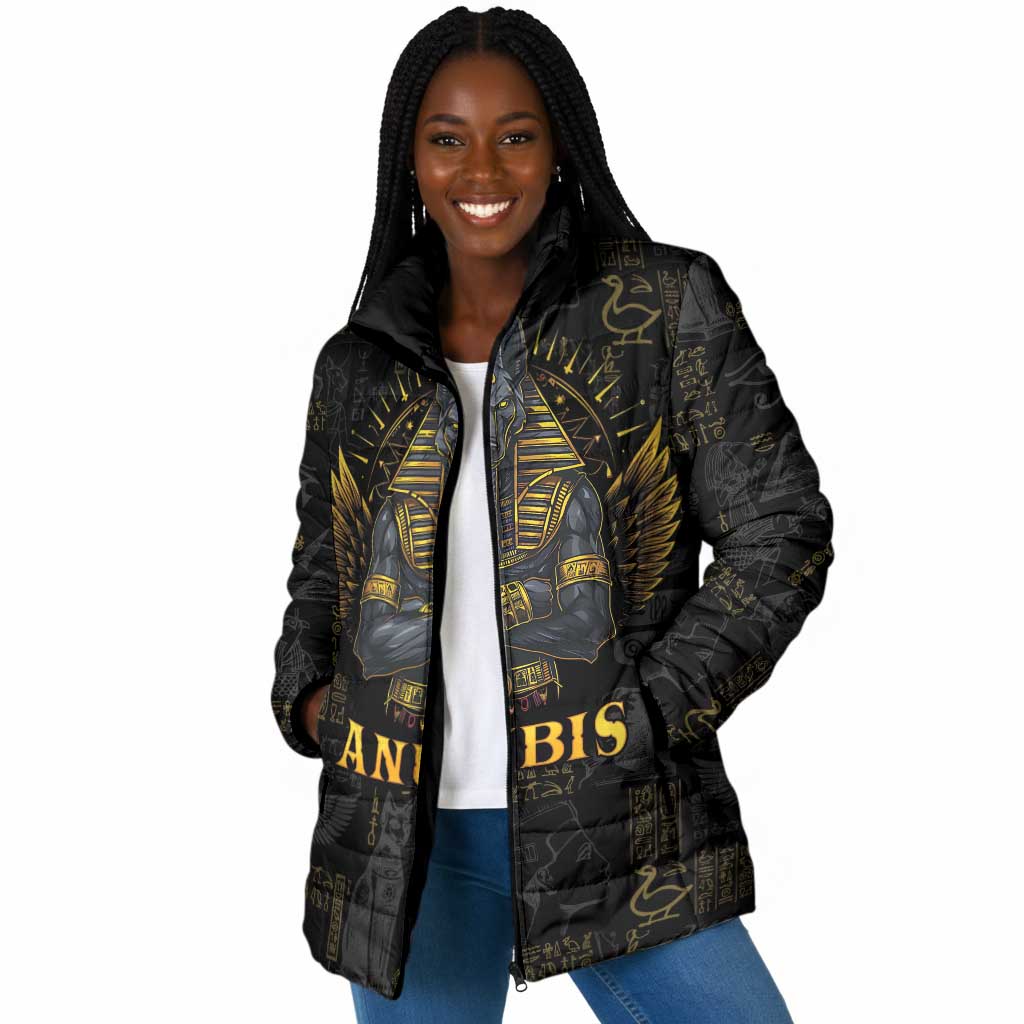 Anubis Egyptian God of Death Padded Jacket