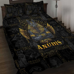 Anubis Egyptian God of Death Quilt Bed Set