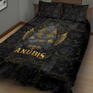 Anubis Egyptian God of Death Quilt Bed Set