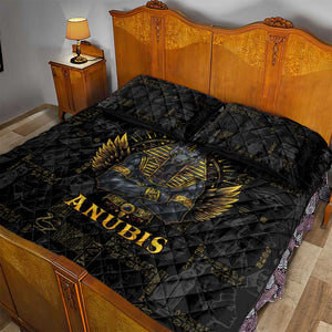 Anubis Egyptian God of Death Quilt Bed Set