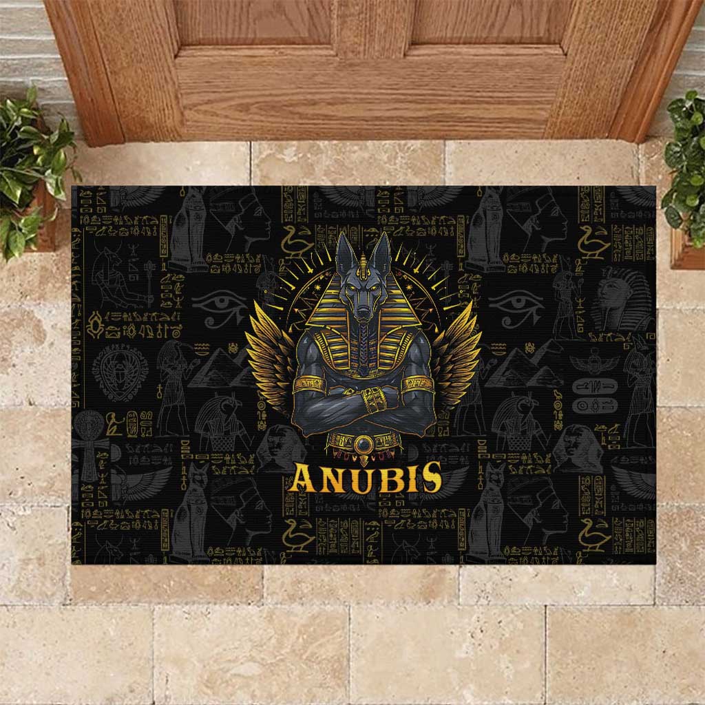 Anubis Egyptian God of Death Rubber Doormat