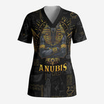 Anubis Egyptian God of Death Scrub Top