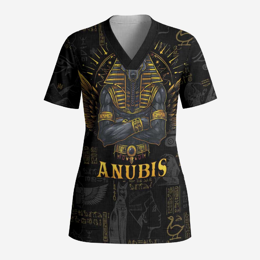 Anubis Egyptian God of Death Scrub Top