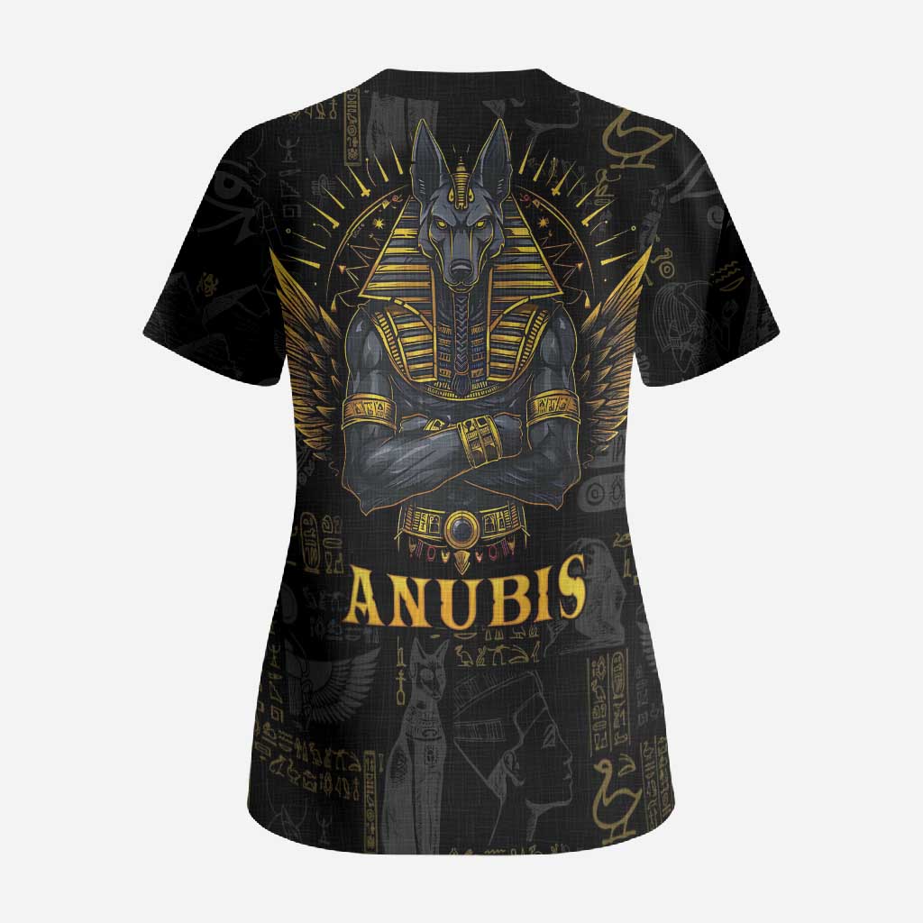 Anubis Egyptian God of Death Scrub Top