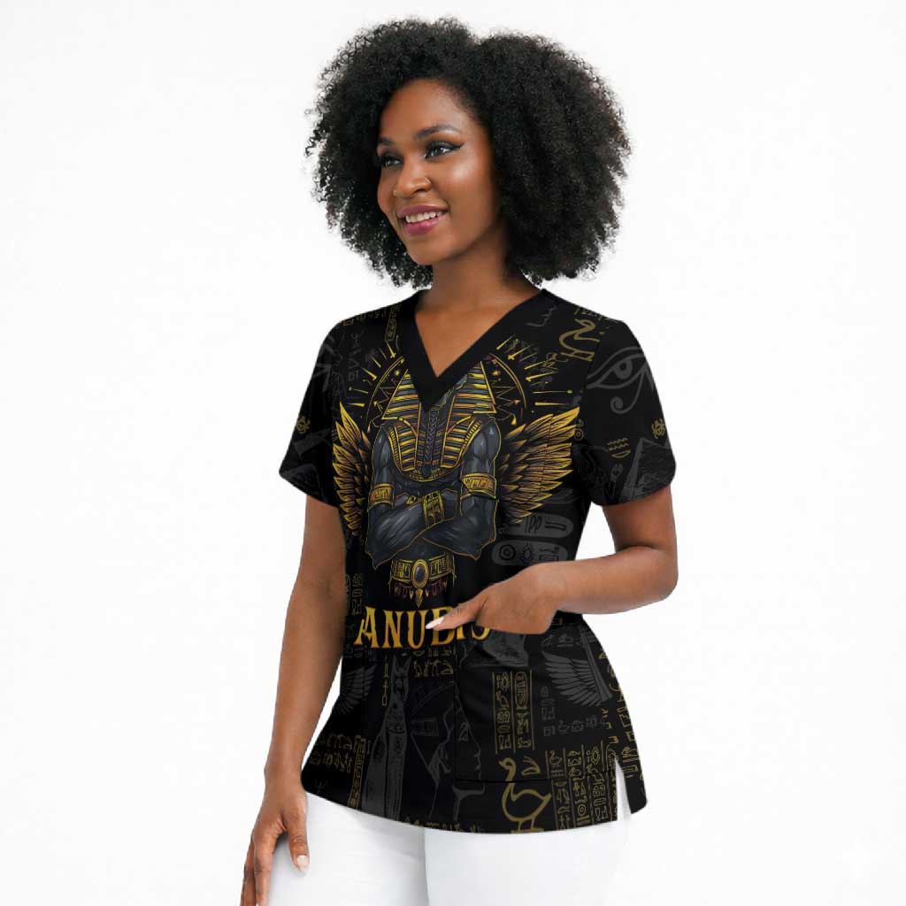 Anubis Egyptian God of Death Scrub Top