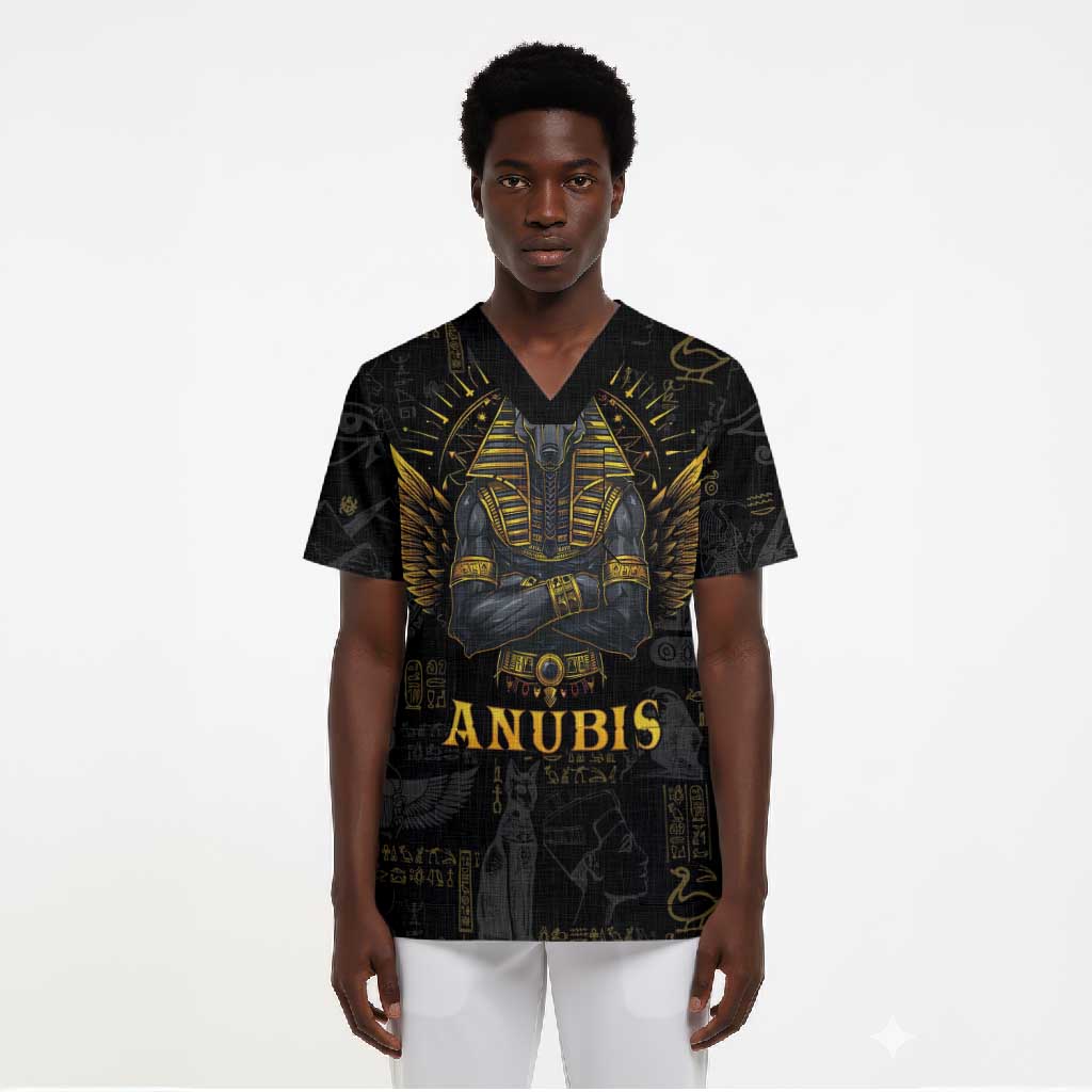 Anubis Egyptian God of Death Scrub Top