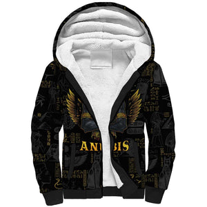 Anubis Egyptian God of Death Sherpa Hoodie