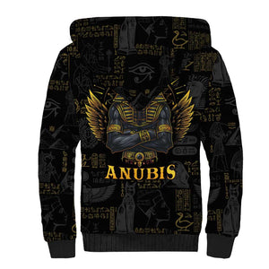 Anubis Egyptian God of Death Sherpa Hoodie