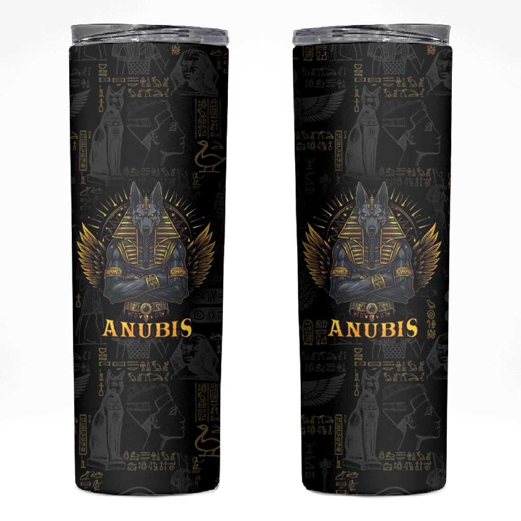 Anubis Egyptian God of Death Skinny Tumbler