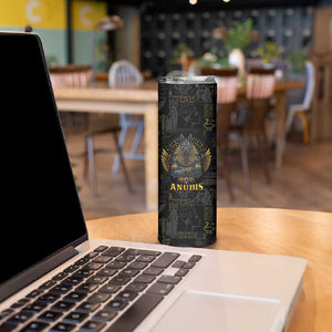 Anubis Egyptian God of Death Skinny Tumbler