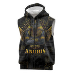 Anubis Egyptian God of Death Sleeveless Zip Hoodie - African Pride