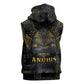 Anubis Egyptian God of Death Sleeveless Zip Hoodie - African Pride