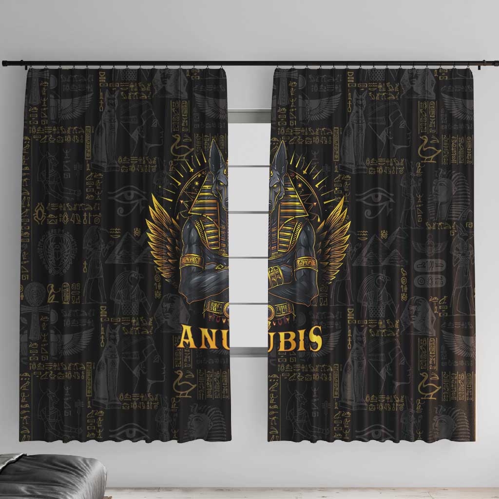 Anubis Egyptian God of Death Window Curtain