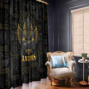 Anubis Egyptian God of Death Window Curtain