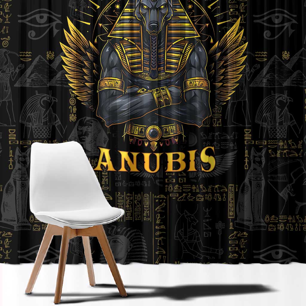 Anubis Egyptian God of Death Window Curtain