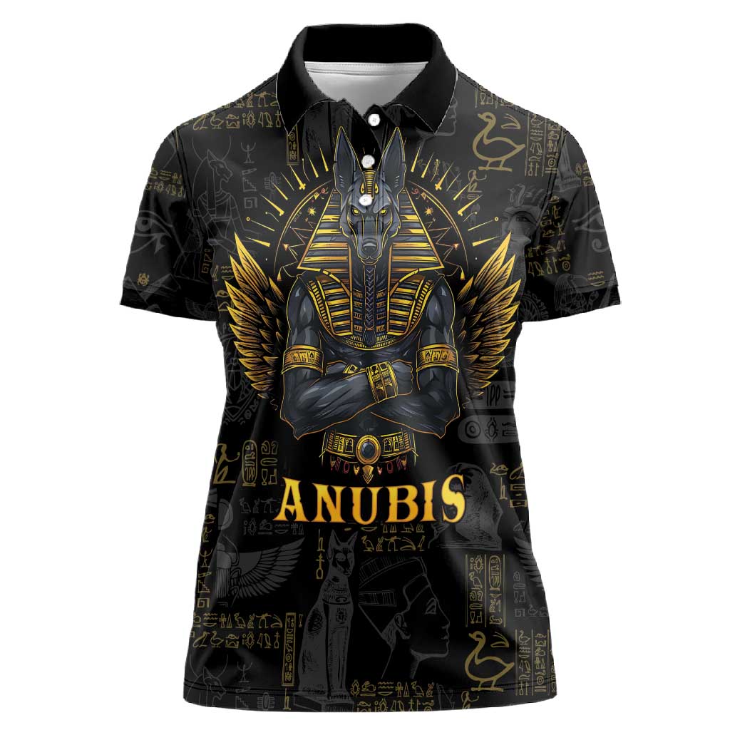 Anubis Egyptian God of Death Women Polo Shirt