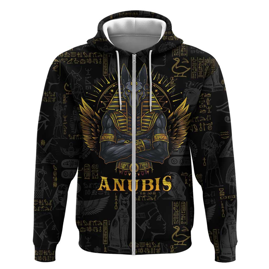 Anubis Egyptian God of Death Zip Hoodie