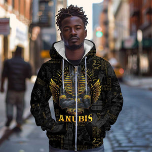 Anubis Egyptian God of Death Zip Hoodie